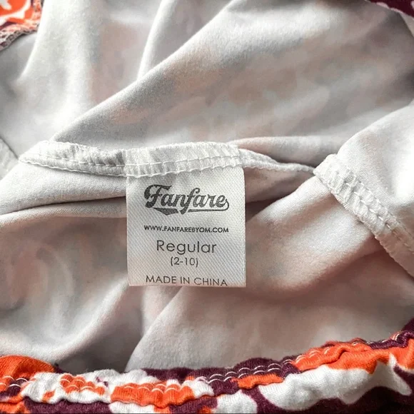 Maroon & Orange Legging - Picture 5 of 7